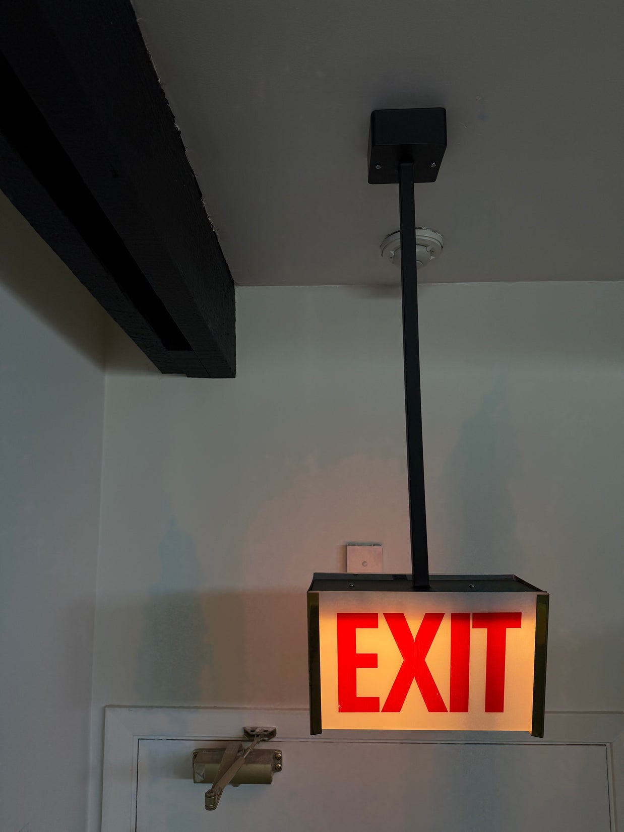 Exit pendant light